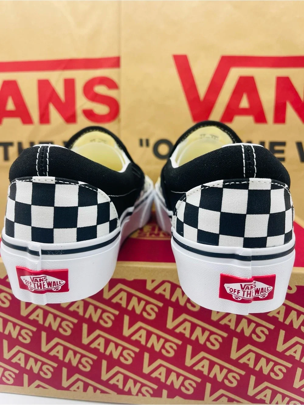 Vans Classic Slip-On Platform FLORAL CHECKERBOARD BLACK/WHT VN000EA9BA2 Sneakers